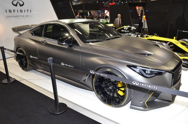 Paris, França - 03 de outubro de 2018: Infinity Project Black S no Paris Motor Show — Fotografia de Stock