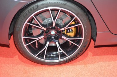 Paris, Fransa - 03 Ekim 2018: Bmw M5 Paris Motor Fuarı Yarışması