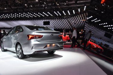 Paris, Fransa - 3 Ekim 2018: Gac Motor Ga4 Paris Motor Show 'da