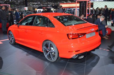 Cenevre, İsviçre, Mart 06-2018: Audi Rs3 Gims Quattro