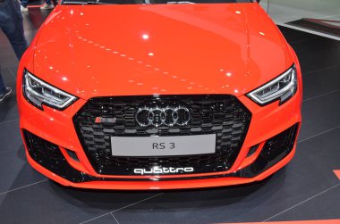 Cenevre, İsviçre, Mart 06-2018: Audi Rs3 Gims Quattro