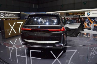 Cenevre, İsviçre, Mart 07-2018: Bmw X7 Gims 'deki performans kavramı