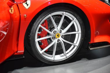Cenevre, İsviçre, Mart 07-2018: Ferrari 488 Pista at Gims