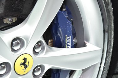 Cenevre, İsviçre, Mart 07-2018: Ferrari Portofino at Gims