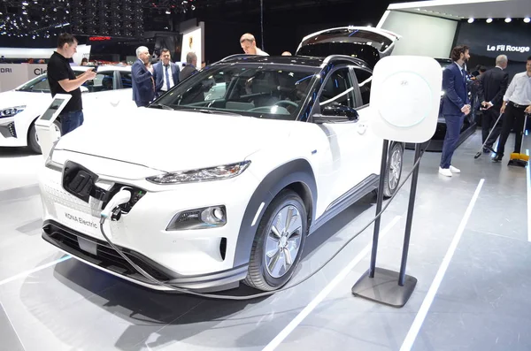 Geneva, Switzerland, March 06-2018: Hyundai Kona electric at GIMS — Stock Photo, Image