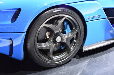 Cenevre, İsviçre, Mart 06-2018: Gims 'de Koenigsegg Regera