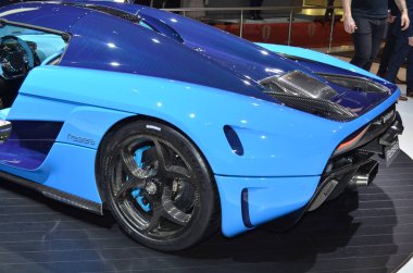Cenevre, İsviçre, Mart 06-2018: Gims 'de Koenigsegg Regera