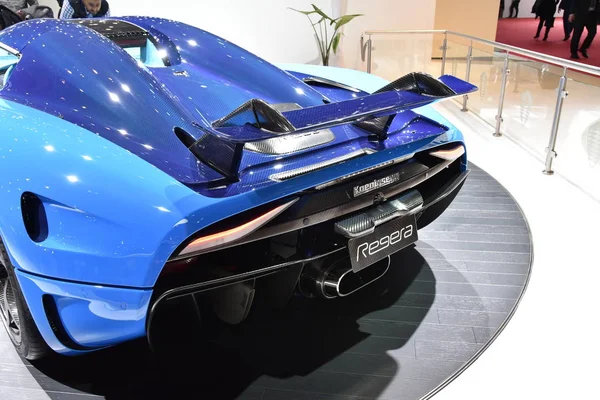 Geneva, Switzerland, March 06-2018: Koenigsegg Regera at GIMS — Stock Photo, Image