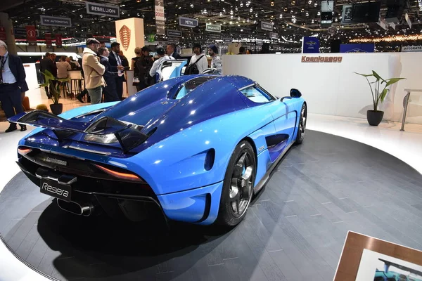 Genebra, Suíça, 06 de março de 2018: Koenigsegg Regera no GIMS — Fotografia de Stock