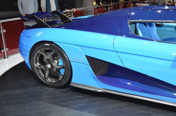 Genebra, Suíça, 06 de março de 2018: Koenigsegg Regera no GIMS — Fotografia de Stock