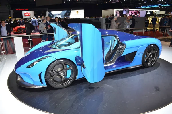 Genebra, Suíça, 06 de março de 2018: Koenigsegg Regera no GIMS — Fotografia de Stock