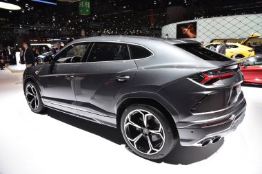 Cenevre, İsviçre, Mart 06-2018: Lamborghini Urus at Gims