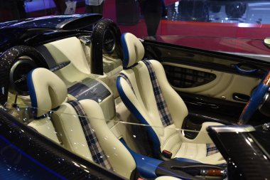 Cenevre, İsviçre, Mart 06-2018: Pagani Zonda Hp Barchetta at Gims