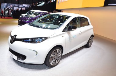 Cenevre, İsviçre, Mart 06-2018: Renault Zoe at Gims