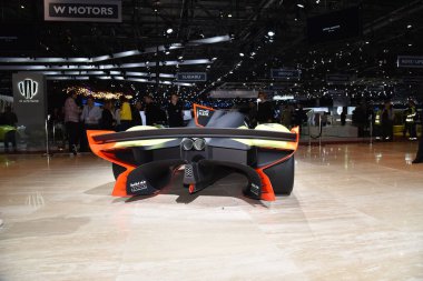 Cenevre, İsviçre, Mart 06-2018: Gims 'de Aston Martin Valkyrie