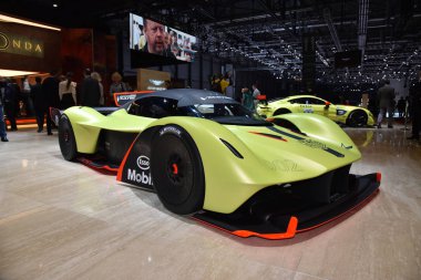 Cenevre, İsviçre, Mart 06-2018: Gims 'de Aston Martin Valkyrie