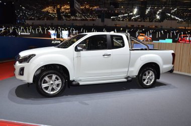 Cenevre, İsviçre, Mart 06-2018: Gims 'de Isuzu D-Max Solar