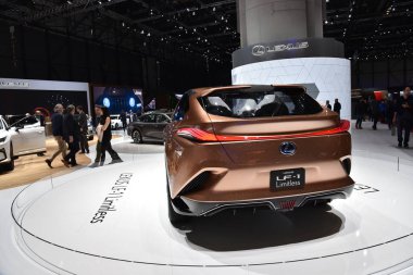 Cenevre, İsviçre, Mart 06-2018: Lexus Lf-1 Sınırsız Kavram at Gims