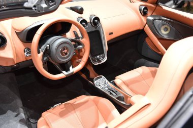 Cenevre, İsviçre, Mart 06-2018: Mclaren Gims 'de 570' ler Örümcek