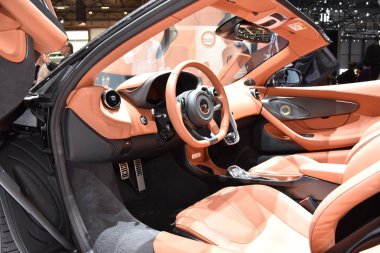 Cenevre, İsviçre, Mart 06-2018: Mclaren Gims 'de 570' ler Örümcek