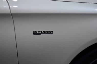 Cenevre, İsviçre, Mart 06-2018: Gims 'de Mercedes Amg C43