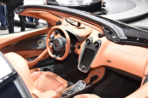 Cenevre, İsviçre, Mart 06-2018: Mclaren Gims 'de 570' ler Örümcek