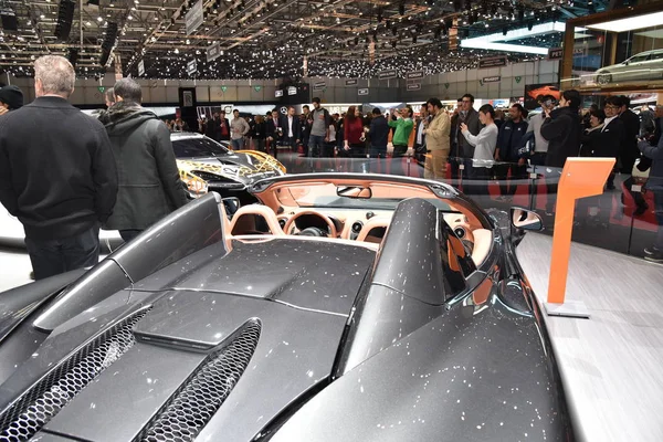 Geneva, Switzerland, March 06-2018: McLaren 570S Spider at GIMS — Stock Photo, Image