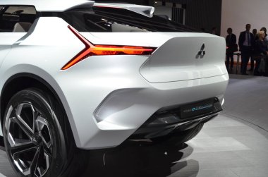 Cenevre, İsviçre, Mart 06-2018: Mitsubishi e-Evolution Concept at Gims