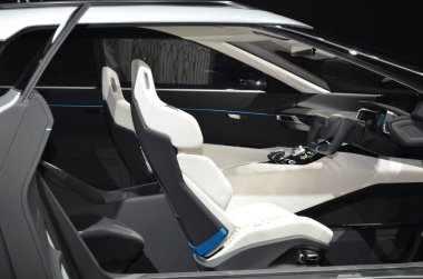 Cenevre, İsviçre, Mart 06-2018: Mitsubishi e-Evolution Concept at Gims