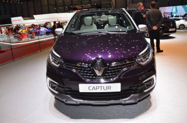 Cenevre, İsviçre, Mart 06-2018: Renault Captur at Gims