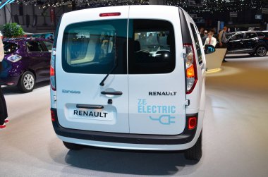 Cenevre, İsviçre, Mart 06-2018: Renault Kangoo Z.E. Gims 'de