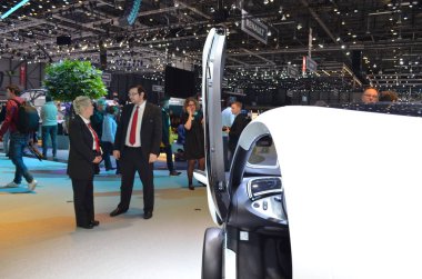 Cenevre, İsviçre, Mart 06-2018: Renault Twizy Z.E. Gims 'de
