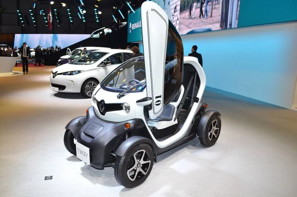 Genf, Schweiz, März 06-2018: renault twizy z.e. bei Gims — Stockfoto