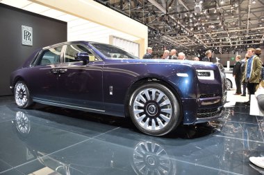 Cenevre, İsviçre, Mart 06-2018: Rolls Royce Phantom One at Gims
