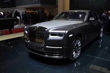 Cenevre, İsviçre, Mart 06-2018: Rolls Royce Phantom One at Gims