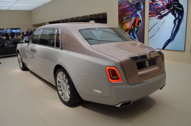 Cenevre, İsviçre, Mart 06-2018: Rolls Royce Phantom One at Gims