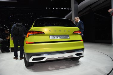 Cenevre, İsviçre, Mart 06-2018: Gims İsviçre 'de Skoda Vision X