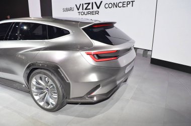 Cenevre, İsviçre, Mart 06-2018: Subaru Viziv Tourer Concept at Gims