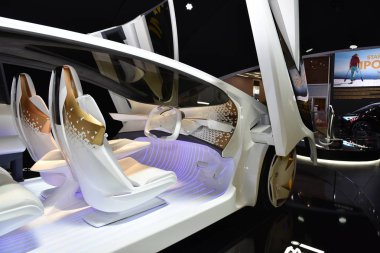 Cenevre, İsviçre, Mart 06-2018: Toyota Concept-i at Gims