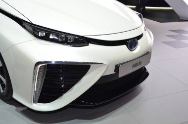 Cenevre, İsviçre, Mart 06-2018: Toyota Mirai Fuelcell at Gims