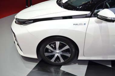 Cenevre, İsviçre, Mart 06-2018: Toyota Mirai Fuelcell at Gims