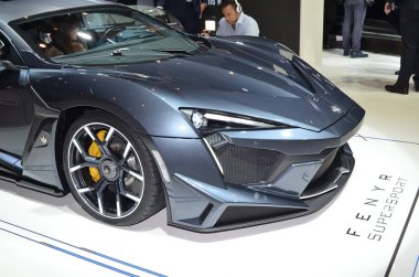 Cenevre, İsviçre, Mart 06-2018: W Motor Fenyr Supersport at Gims