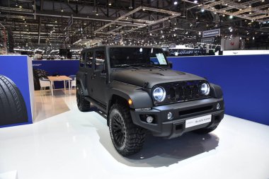 Cenevre, İsviçre, Mart 06-2018: Chelsea Black Hawk at Gims
