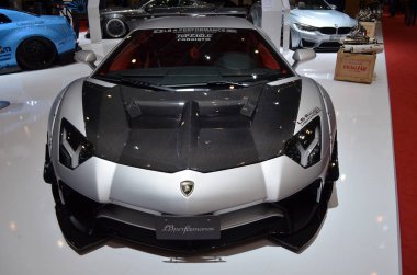 Cenevre, İsviçre, Mart 06-2018: Lamborghini İbperformans at Gims