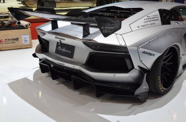 Cenevre, İsviçre, Mart 06-2018: Lamborghini İbperformans at Gims