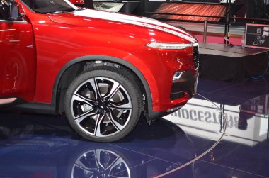 Paris, Fransa - 02 Ekim 2018: Vinfast Lux Sa2.0 Paris Motor Fuarı