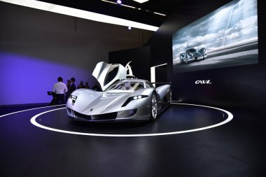 Frankfurt, Almanya, 13-2017: Iaa 2017 'de baykuş parkı