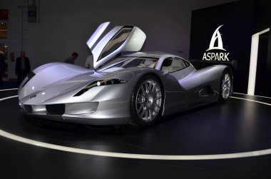 Frankfurt, Almanya, 13-2017: Iaa 2017 'de baykuş parkı
