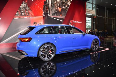 Frankfurt, Almanya, 13 Eylül 2017: Audi Rs4 Avant Iaa 2017
