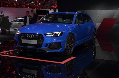Frankfurt, Almanya, 13 Eylül 2017: Audi Rs4 Avant Iaa 2017